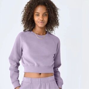 Aritzia TNA Cozy Fleece Perfect Raglan Sweatshirt Size Small NWT